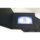 PU VIFの革カバーが付いているビデオ パンフレット10.1のインチLCDスクリーンの実質の革ビデオ本