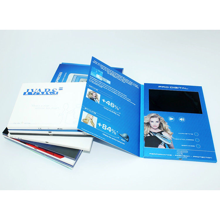 VIFのビジネスのための2018年の昇進のギフトのビデオ挨拶のブック カードのCustomimed LCDのビデオ パンフレット7のインチ512M