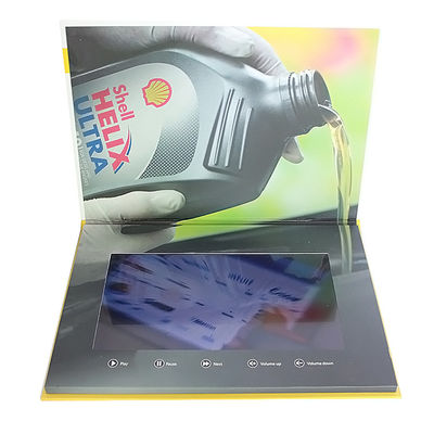 VIFの試供品は印刷7のインチlcd HDスクリーンの招待、広告のための2GB記憶のビデオ パンフレットのbultをカスタマイズしました
