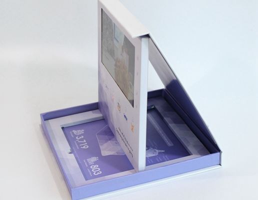 8GB Video Brochure Card CMYK Full Color Printing With 2000mAh Battery